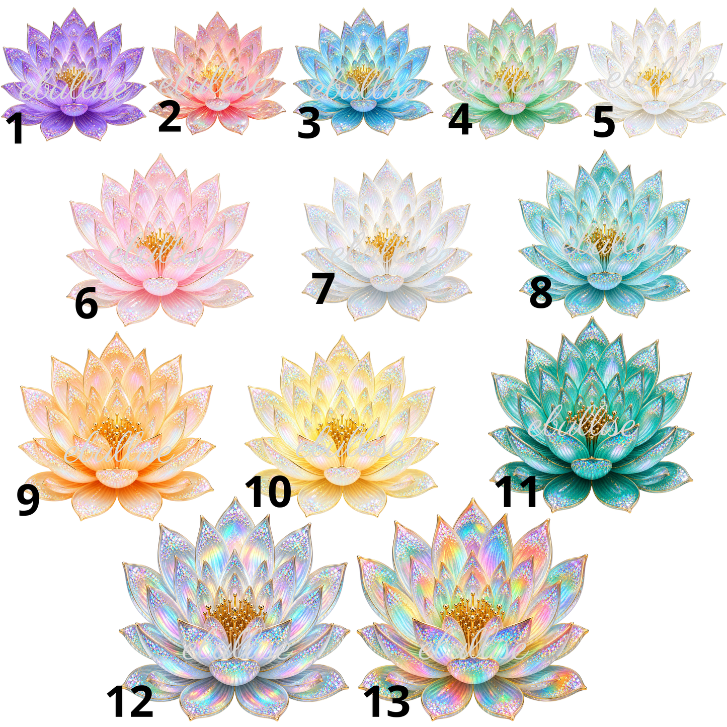 Lotus pastel irisé