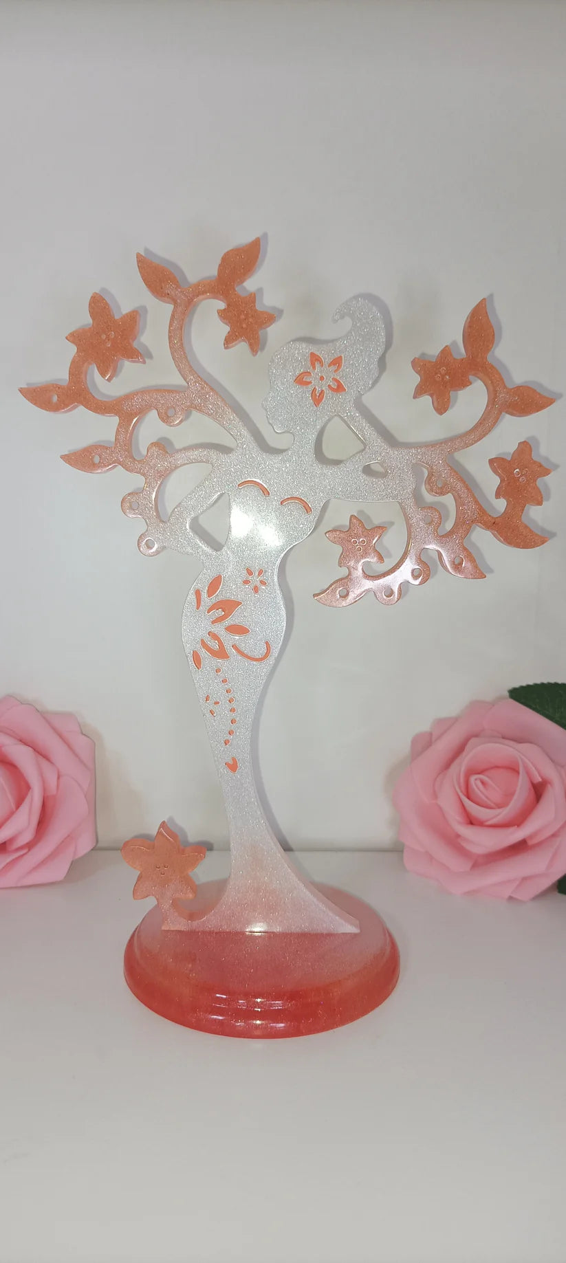 femme fleur support à bijoux
