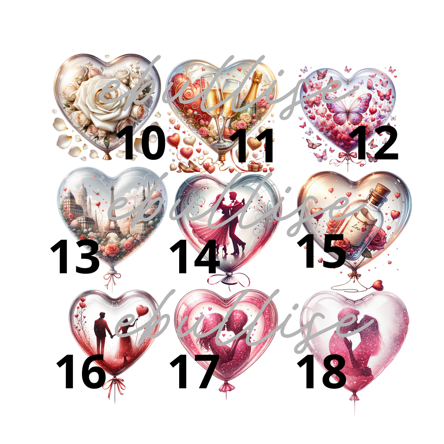 ballons coeurs