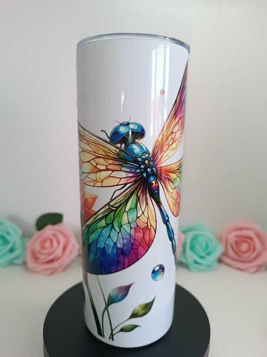 Tumbler isotherme libellule colorée