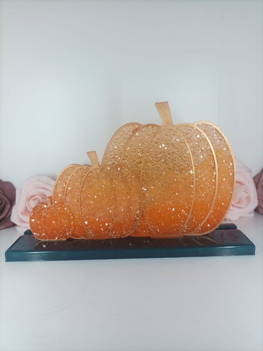 Trio de Citrouilles sur socle