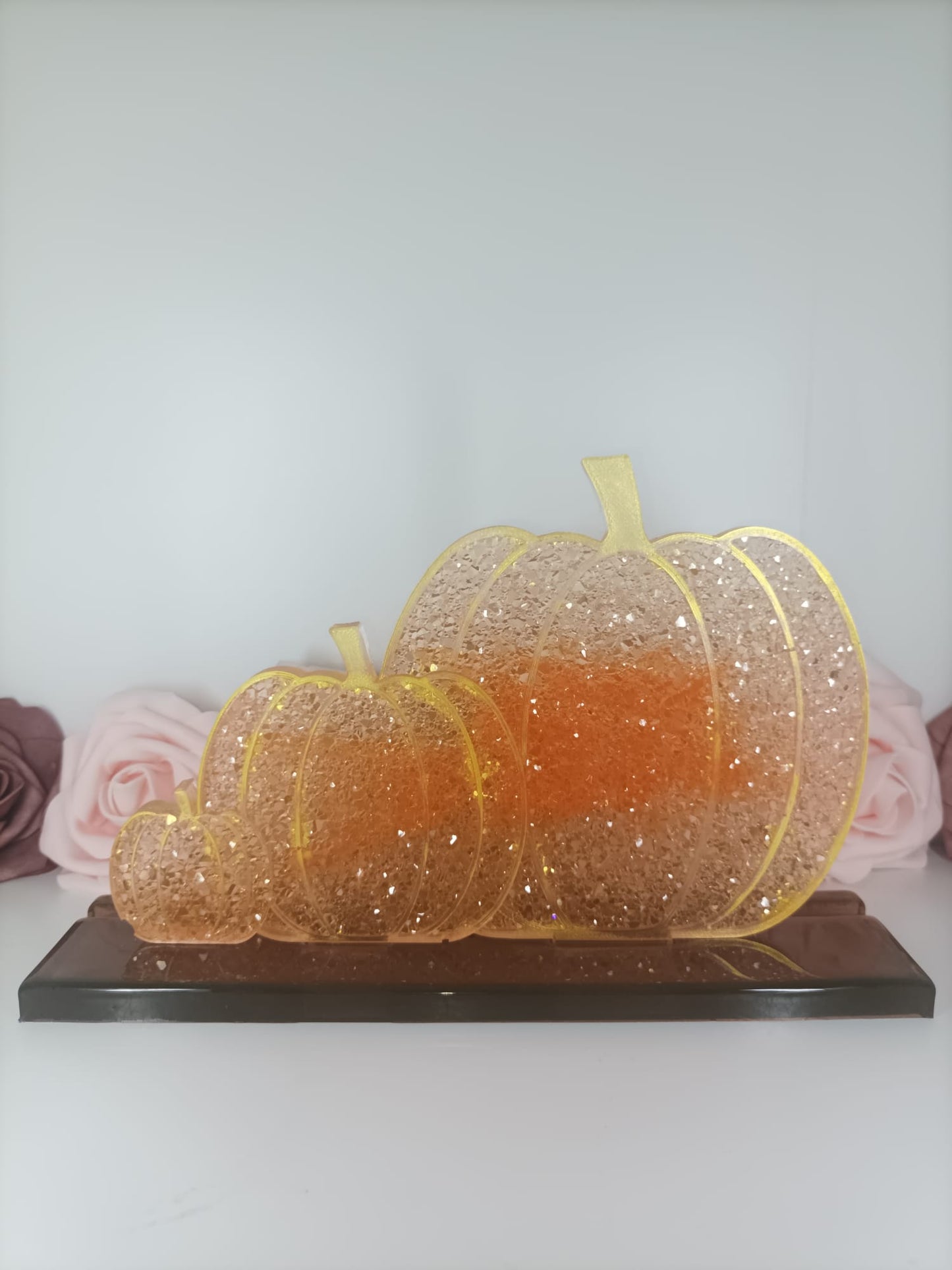 Trio de Citrouilles sur socle