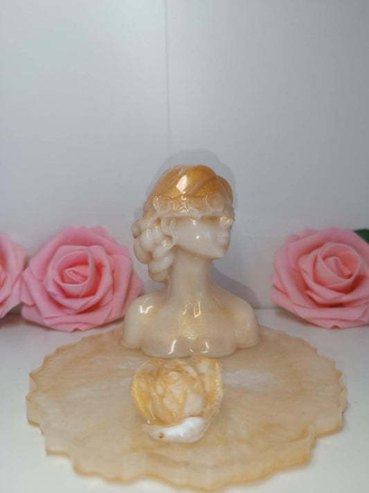 Porte téléphone décoratif buste de femme