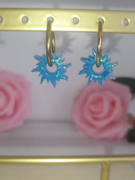 soleil bleu pailleté