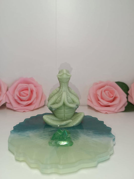 Porte téléphone décoratif tortue en méditation