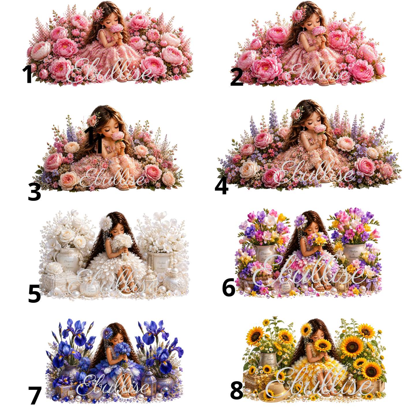 filles fleurs