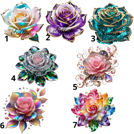 roses en cristal