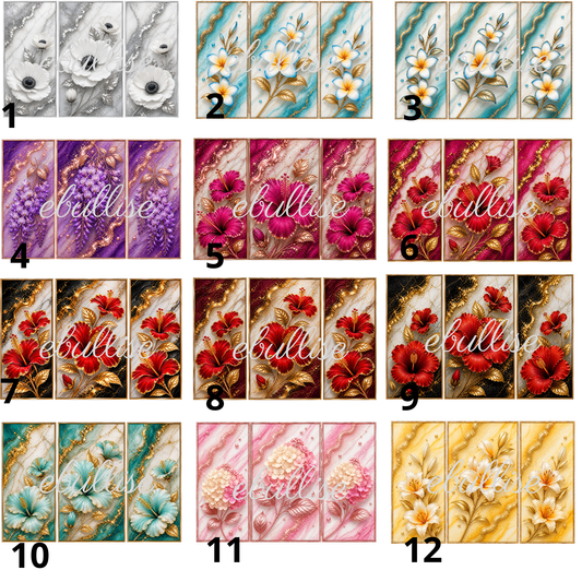 triptyques fleuris