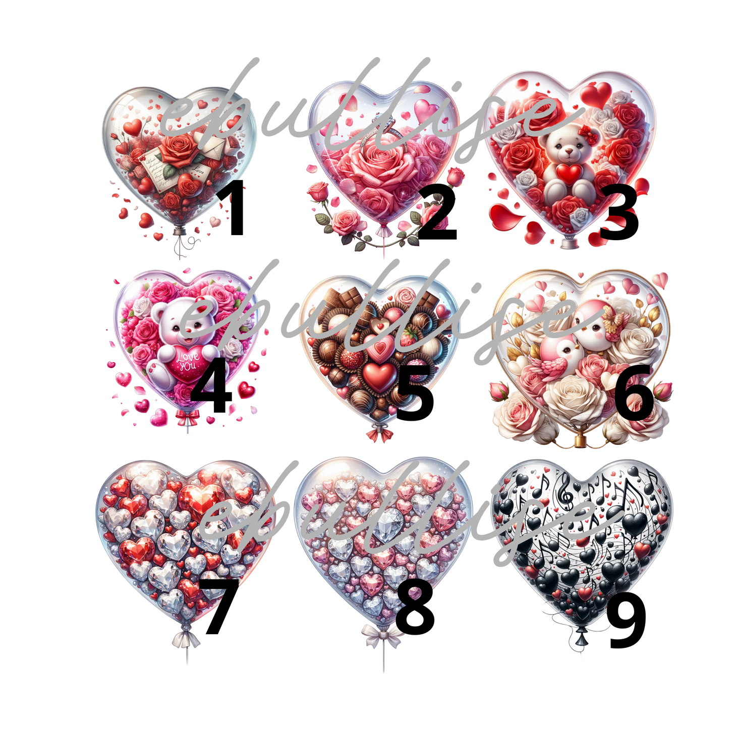 ballons coeurs