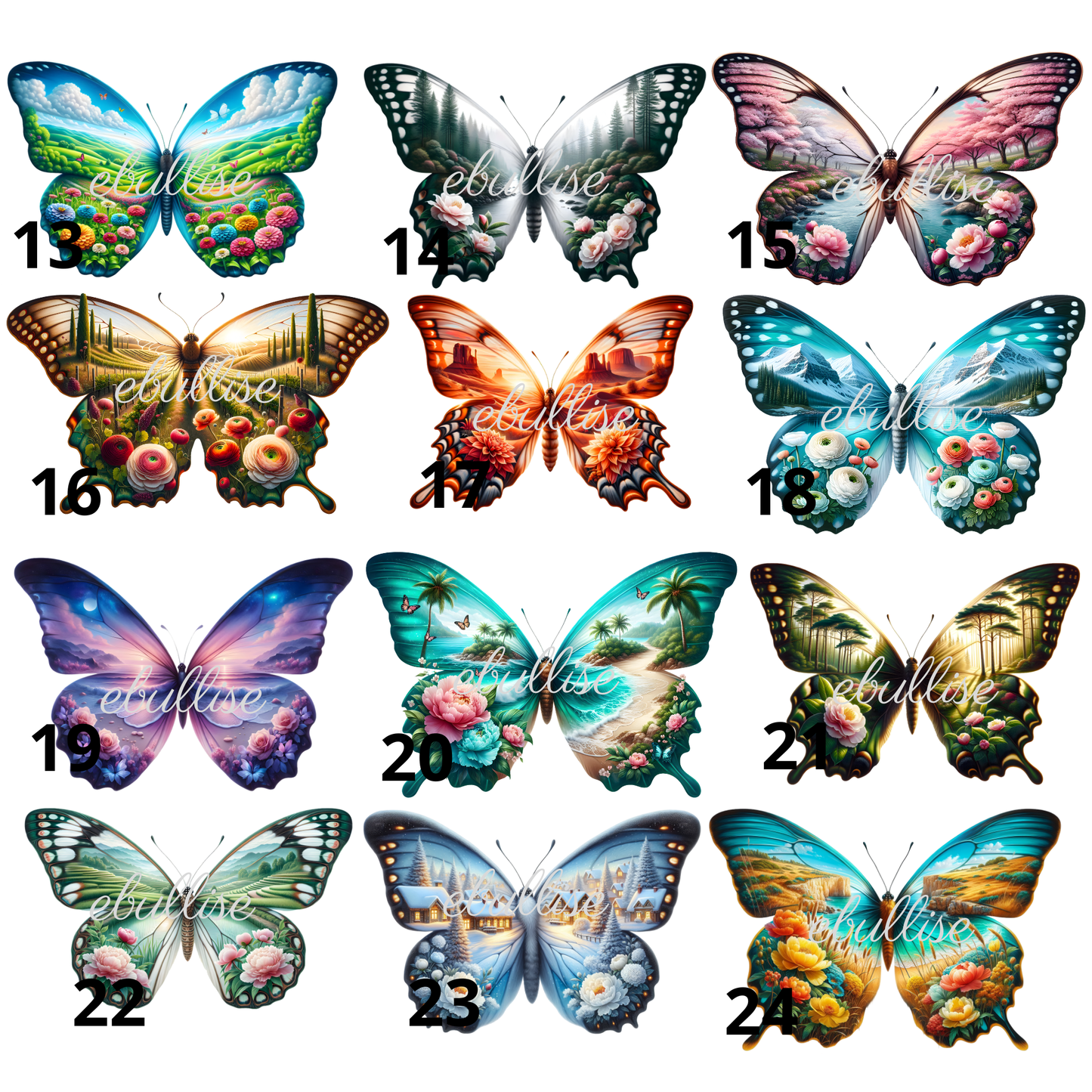 papillons paysages