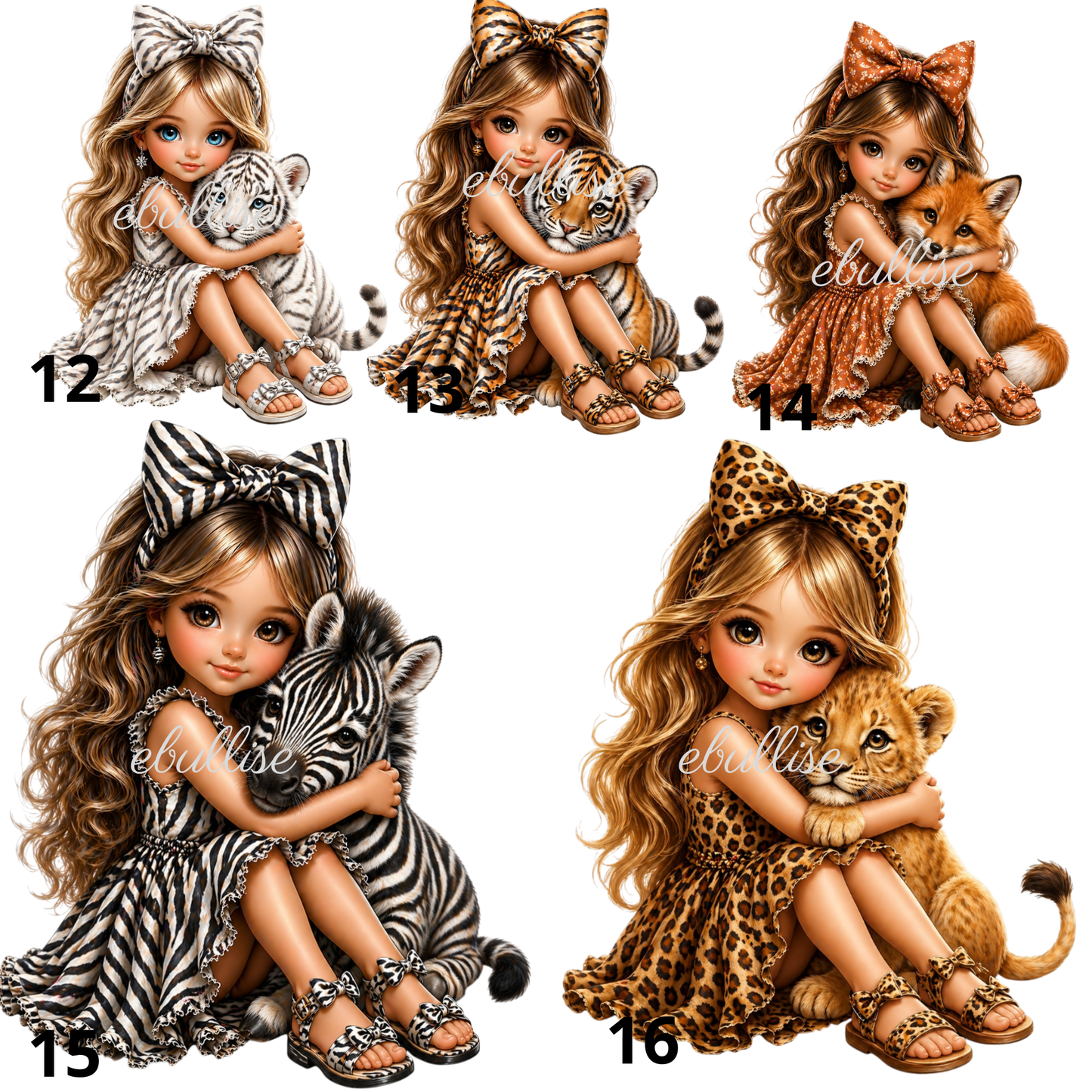 petites filles animaux sauvages