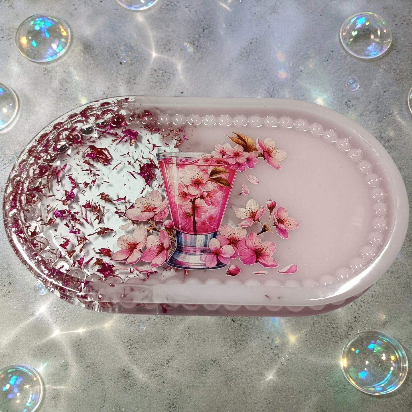 petit plateau ovale petites bulles