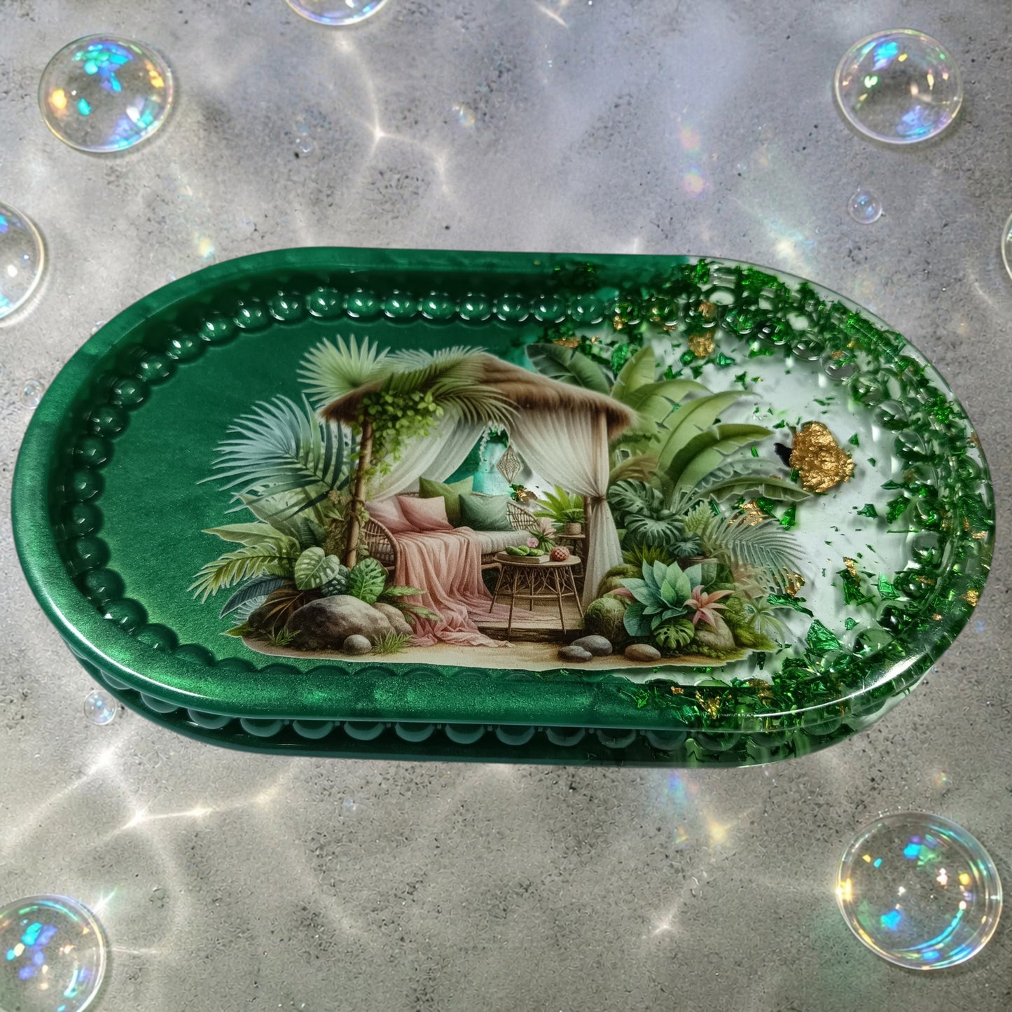 petit plateau ovale petites bulles