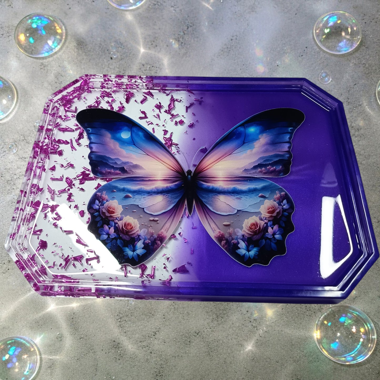 plateau rectangulaire biseautée